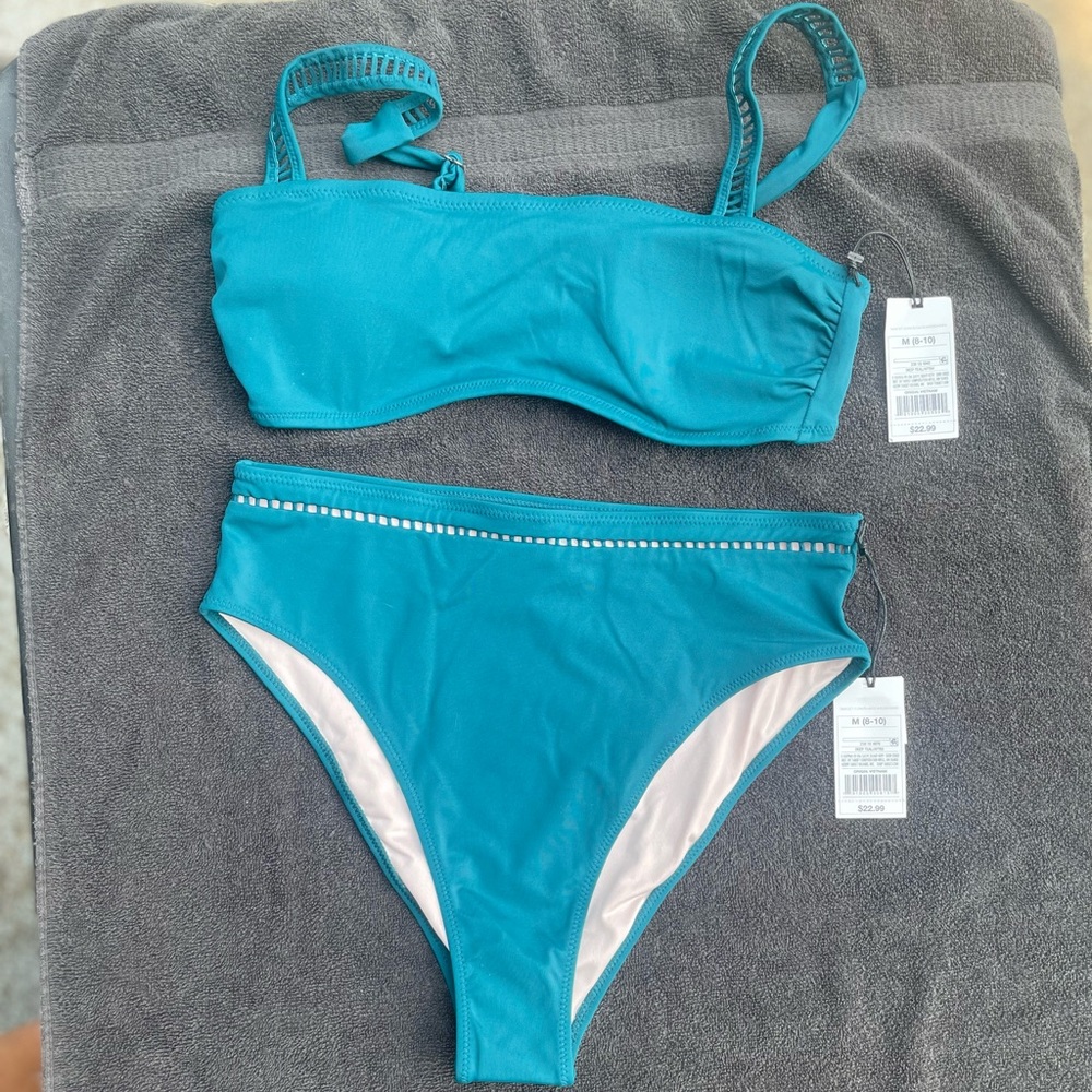 Brand new with tags size medium deep teal bikini from Shade and Shore